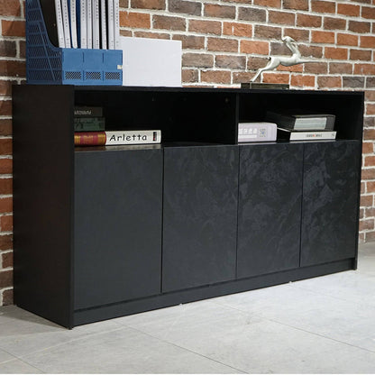 ARTO Credenza Cabinet 157cm - Black Concrete