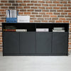 ARTO Credenza Cabinet 157cm - Black Concrete