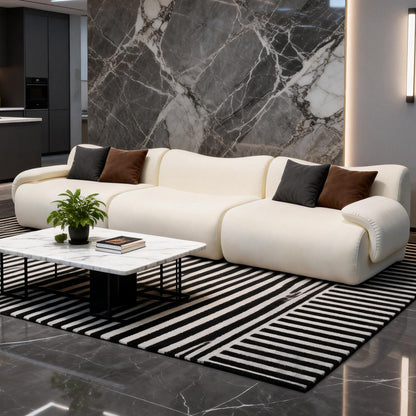 ZAHRA Three Seater Compressed Sofa – White