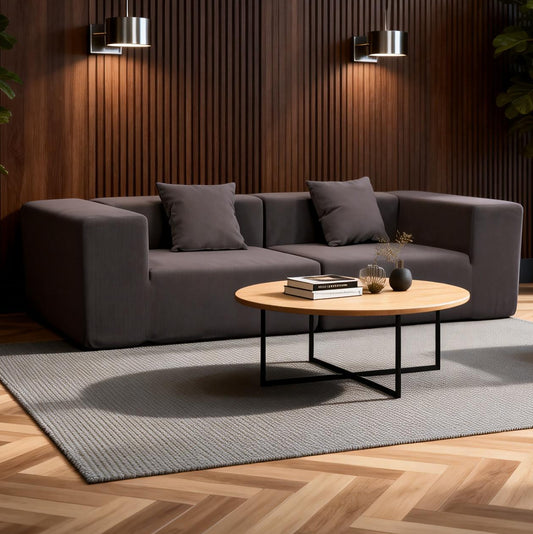 ZAHRA Two Seater Compressed Sofa – Taupe