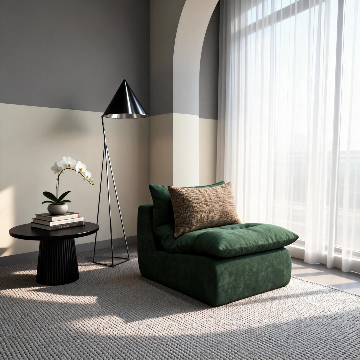 ZAHRA Singleseater Compressed Sofa - Green