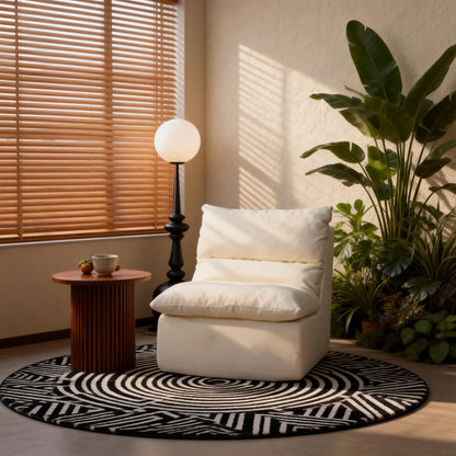 ZAHRA Singleseater Compressed Sofa - White