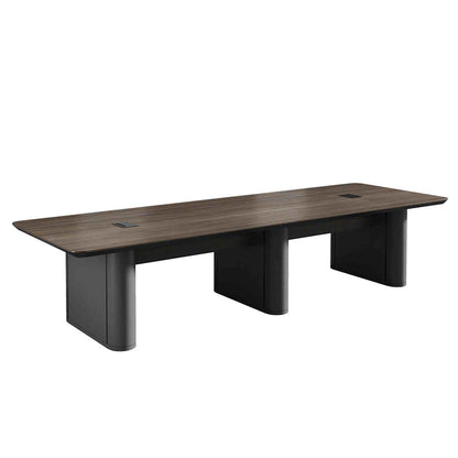 LUCA Boardroom Table 3.6m x 1.2m - Hazelnut & Grey