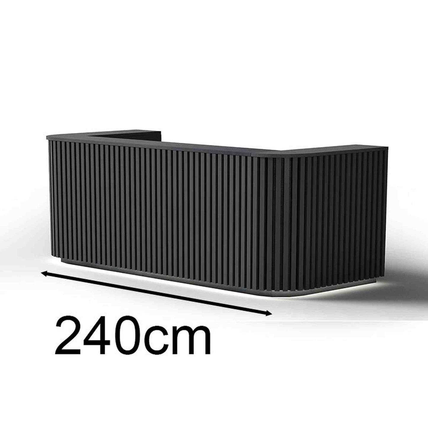HALO Reception Desk 240cm - Black