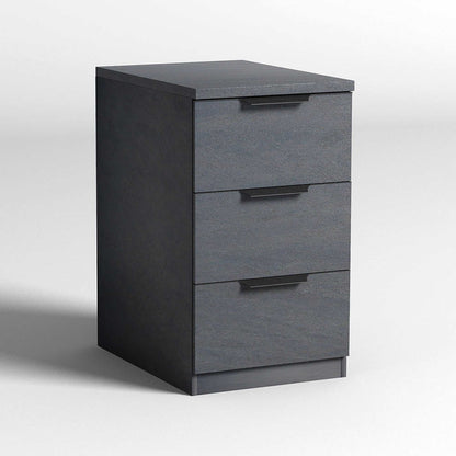 HALO 3 Drawer Pedestal Cabinet - Black