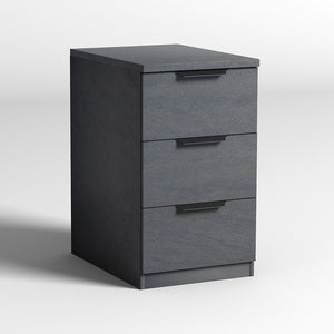 HALO 3 Drawer Pedestal Cabinet - Black