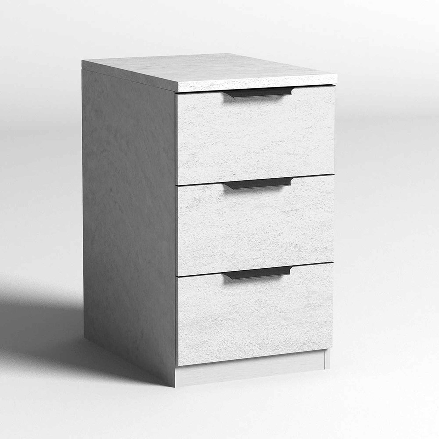 HALO 3 Drawer Pedestal Cabinet - White