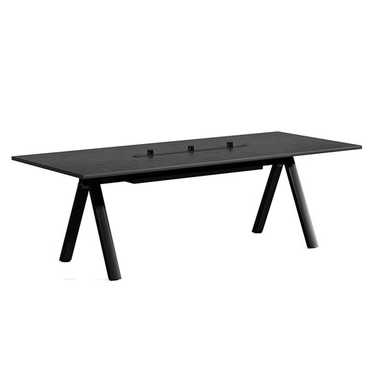 DOLAN Boardroom Meeting Table 2.4M - Black Concrete
