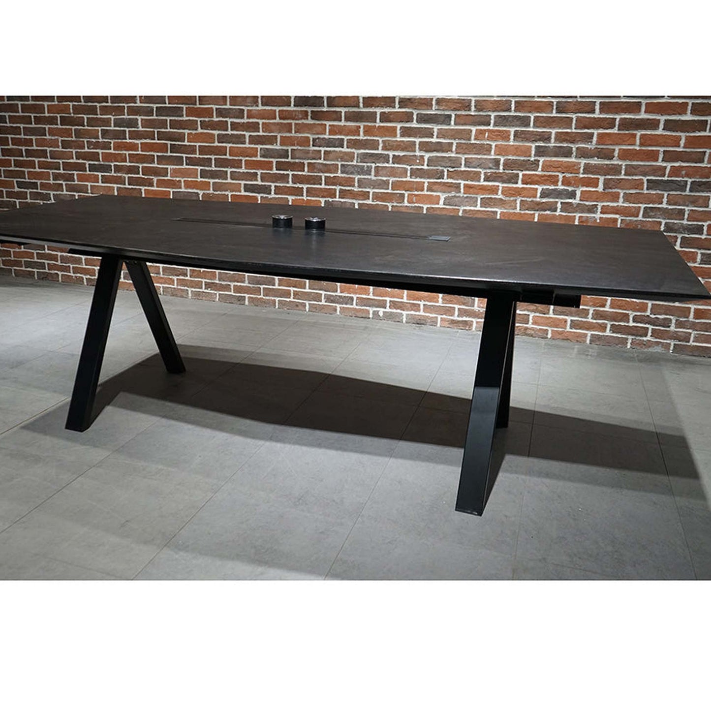 DOLAN Boardroom Meeting Table 2.4M - Black Concrete