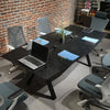 DOLAN Boardroom Meeting Table 2.4M - Black Concrete