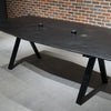 DOLAN Boardroom Meeting Table 2.4M - Black Concrete