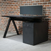 DOLAN Reversible Single Seater Workstation 1.4 - 1.6m - Black Concrete