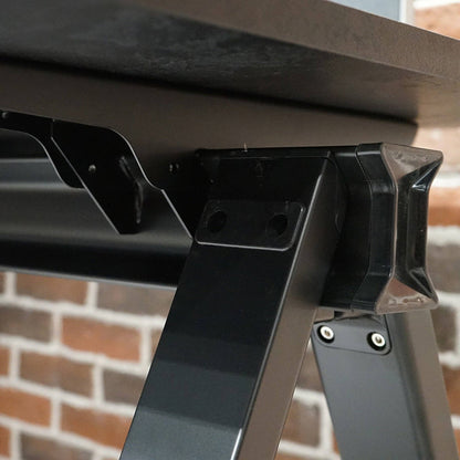 DOLAN Reversible Single Seater Workstation 1.4 - 1.6m - Black Concrete