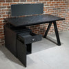 DOLAN Reversible Single Seater Workstation 1.4 - 1.6m - Black Concrete