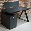 DOLAN Reversible Single Seater Workstation 1.4 - 1.6m - Black Concrete