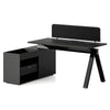 DOLAN Executive Desk Workstation 1.4m - 1.6m - Left Return - Black Concrete