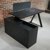 DOLAN Executive Desk Workstation 1.4m - 1.6m - Left Return - Black Concrete