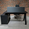 DOLAN Executive Desk Workstation 1.4 - 1.6m - Right Return - Black Concrete