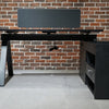 DOLAN Executive Desk Workstation 1.4 - 1.6m - Right Return - Black Concrete