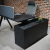 DOLAN Executive Desk Workstation 1.4m - 1.6m - Left Return - Black Concrete