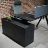 DOLAN Executive Desk Workstation 1.4 - 1.6m - Right Return - Black Concrete