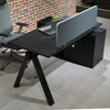 DOLAN Executive Desk Workstation 1.4m - 1.6m - Left Return - Black Concrete