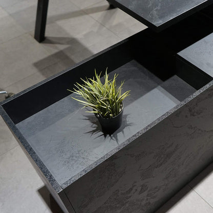 DOLAN Executive Desk Workstation 1.4 - 1.6m - Right Return - Black Concrete