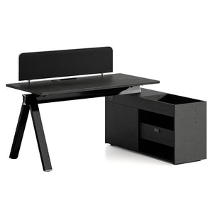 DOLAN Executive Desk Workstation 1.4 - 1.6m - Right Return - Black Concrete