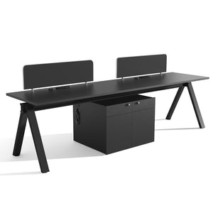 DOLAN 2 Seater Workstation 2.8m - Black Concrete