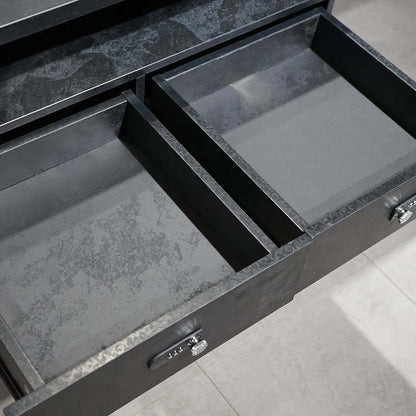 DOLAN 2 Seater Workstation 2.8m - Black Concrete