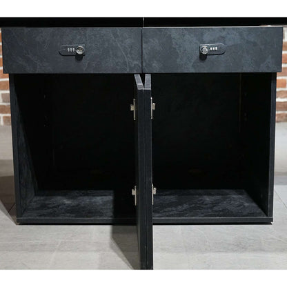 DOLAN 2 Seater Workstation 2.8m - Black Concrete
