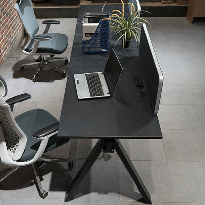 DOLAN 2 Seater Workstation 2.8m - Black Concrete