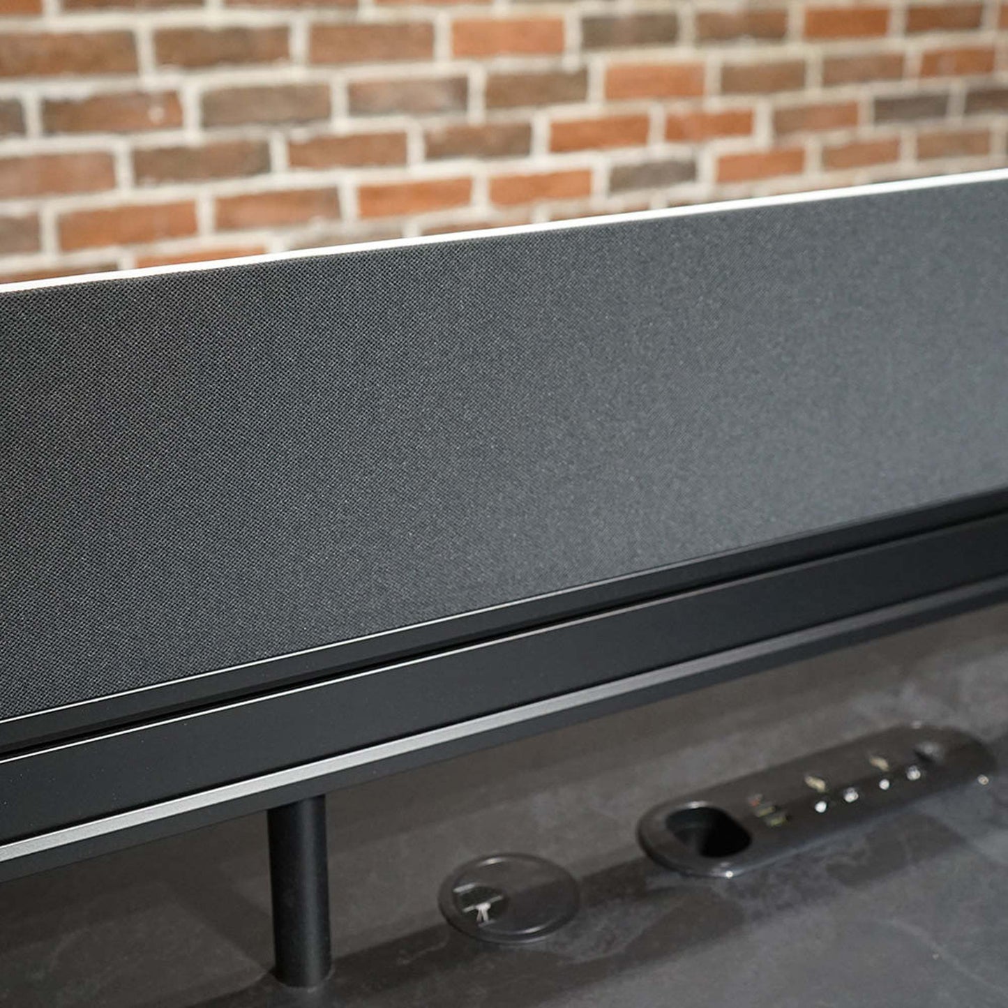 DOLAN 2 Seater Workstation 1.2m - 1.4m - Black Concrete