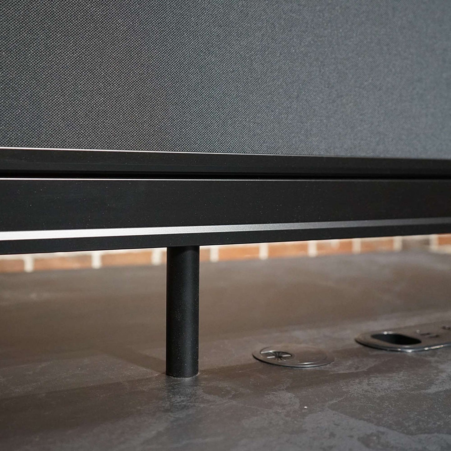 DOLAN 2 Seater Workstation 1.2m - 1.4m - Black Concrete