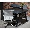 DOLAN 2 Seater Workstation 1.2m - 1.4m - Black Concrete