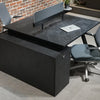 DOLAN 2 Seater Workstation 1.2m - 1.4m - Black Concrete