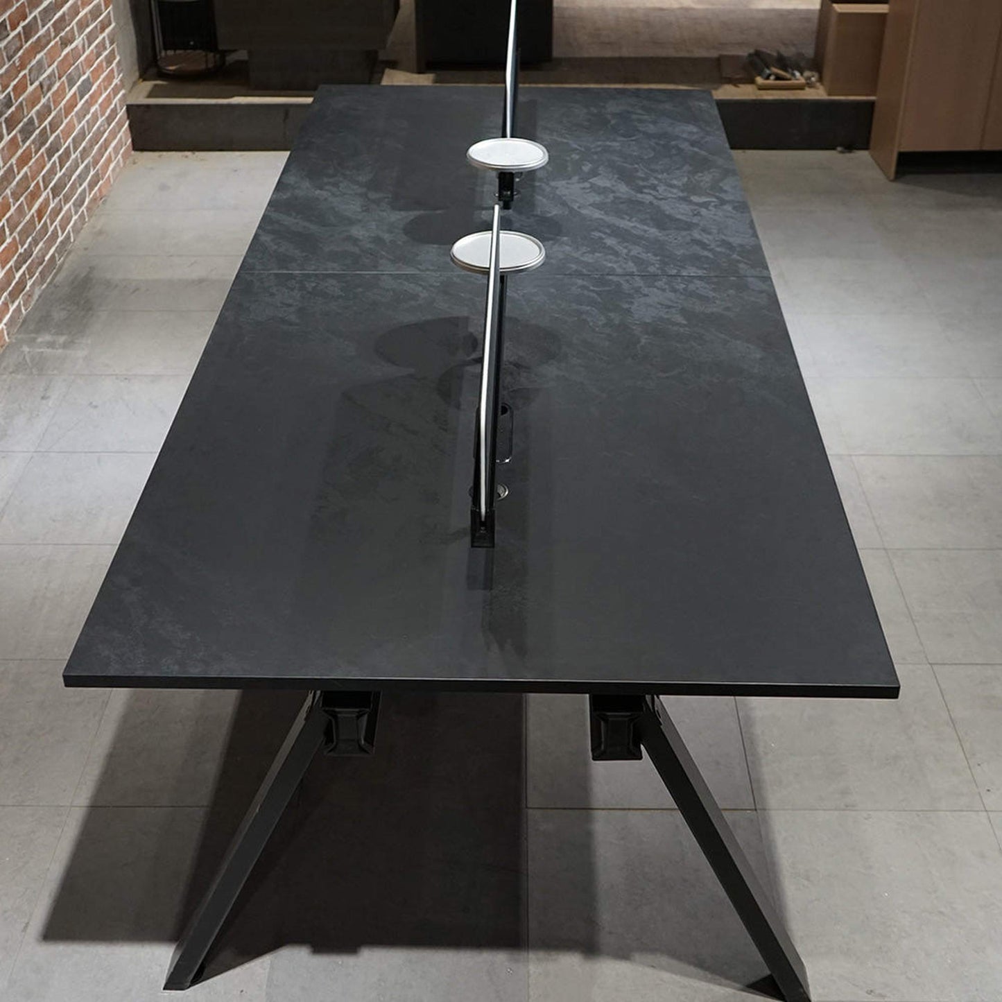 DOLAN 4 Seater Workstation 2.8m - Black Concrete