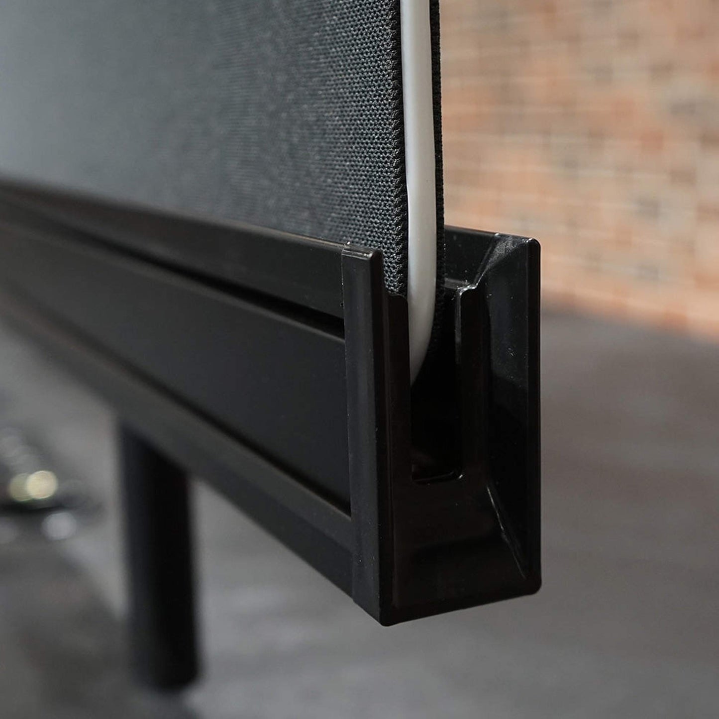 DOLAN 4 Seater Workstation 2.8m - Black Concrete