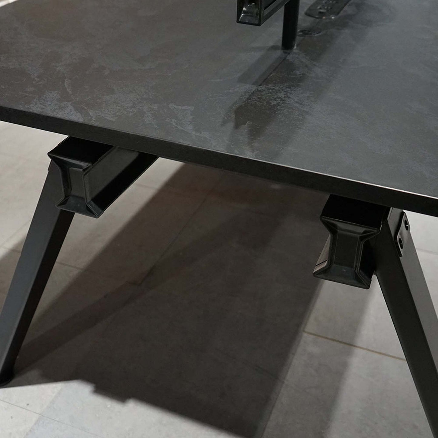 DOLAN 4 Seater Workstation 2.8m - Black Concrete