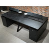 DOLAN 4 Seater Workstation 2.4m - 2.8m - Black Concrete