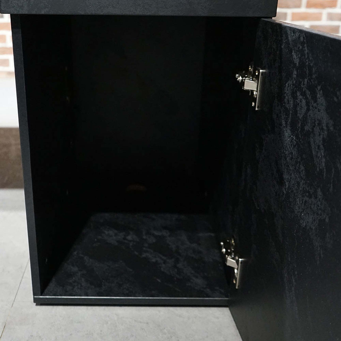 DOLAN 4 Seater Workstation 2.4m - 2.8m - Black Concrete