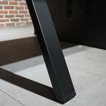 DOLAN 4 Seater Workstation 2.4m - 2.8m - Black Concrete
