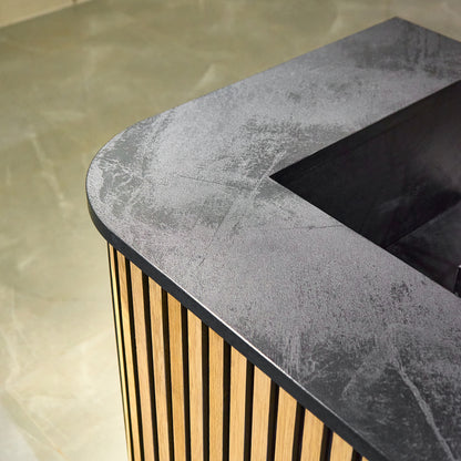 HALO Reception Desk 240cm - Black