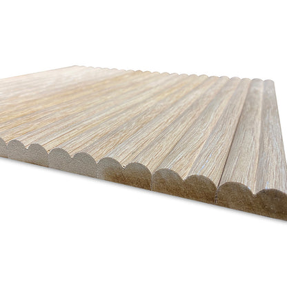 WOODFLEX Flexible Wooden Slat Wall Panel - Oak Veneer - 2700mm x 600mm - Mini Half Round