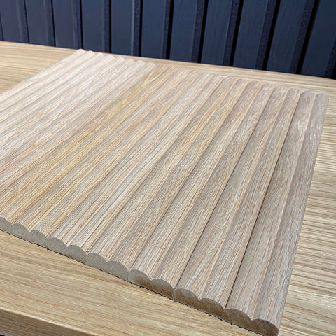 WOODFLEX Flexible Wooden Slat Wall Panel - Oak Veneer - 2700mm x 595mm - Slats
