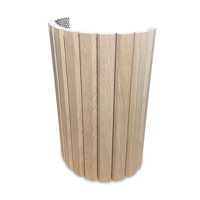 WOODFLEX Flexible Wooden Slat Wall Panel - Oak Veneer - 2700mm x 600mm - Trapezium