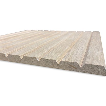 WOODFLEX Flexible Wooden Slat Wall Panel - Oak Veneer - 2700mm x 600mm - Trapezium