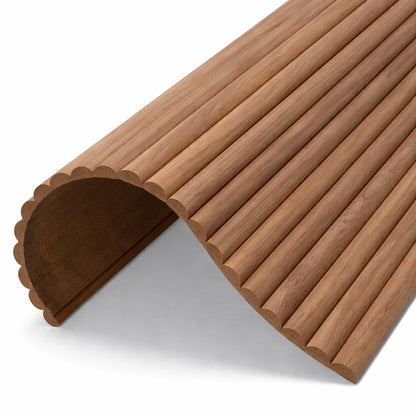 WOODFLEX Flexible Wooden Slat Wall Panel - Walnut Veneer - 2700mm - Half Round 27mm