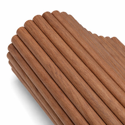 WOODFLEX Flexible Wooden Slat Wall Panel - Walnut Veneer - 2700mm - Half Round 27mm