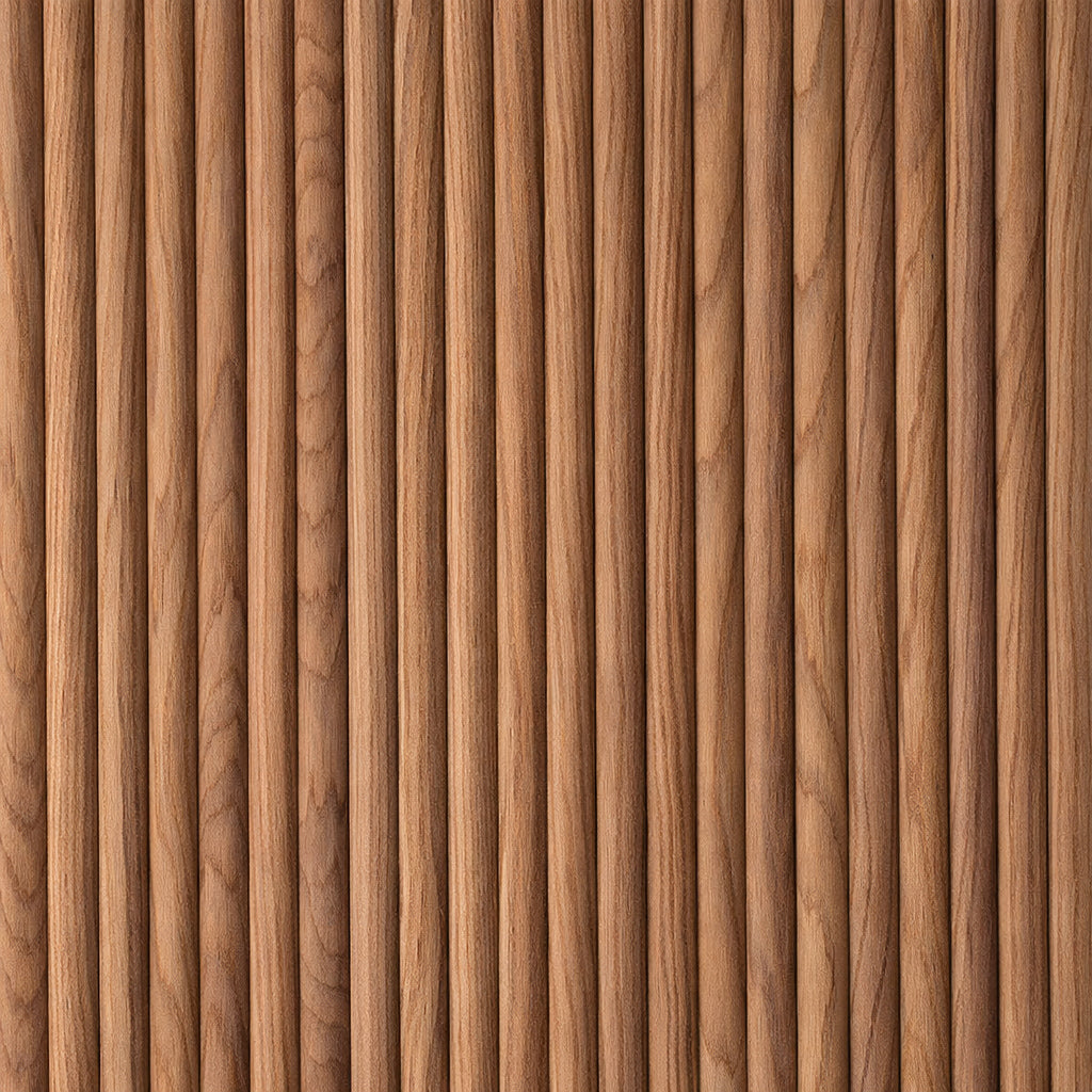 WOODFLEX Flexible Wooden Slat Wall Panel - Walnut Veneer - 2700mm - Half Round 27mm